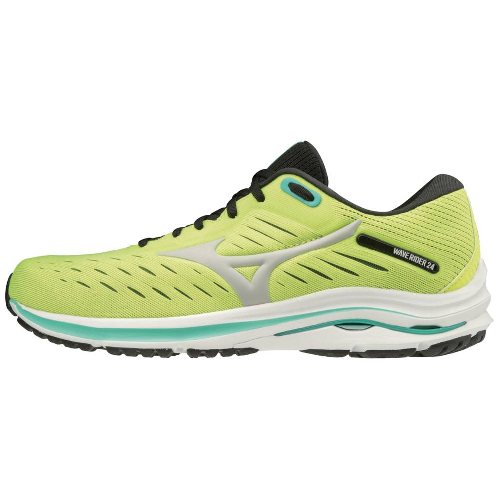 Panske Bezecke Topanky Mizuno Wave Rider 24 Žlté Vypredaj CVES52406